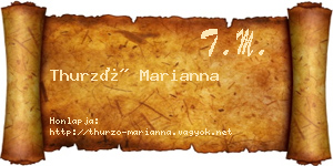 Thurzó Marianna névjegykártya
