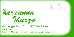 marianna thurzo business card